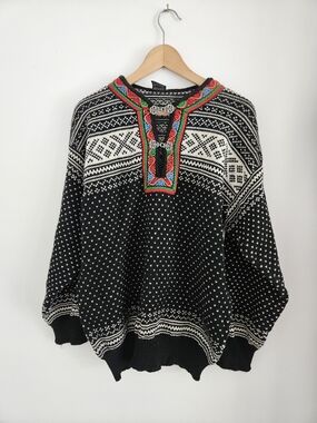 Vintage Dale Of Norway Sweater Mens Large Nordic Fair Isle